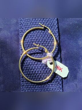 💕✨️18K Real Gold Hoop Earrings - Classic Women’s Jewelry✨️💕